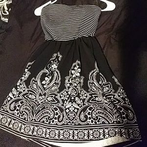 Strapless mini dress